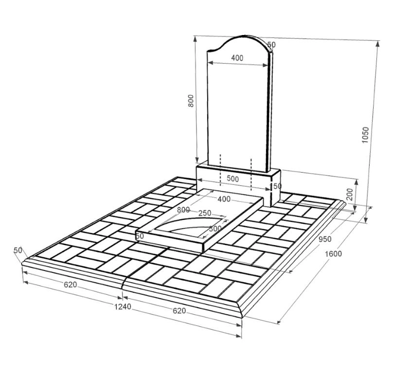 Розміри Гранітний пам'ятник синові одинарний із чорного граніту Коростишів з вирізаним куточком к9-kor-pf-80-40-05-011-r-pbd1
