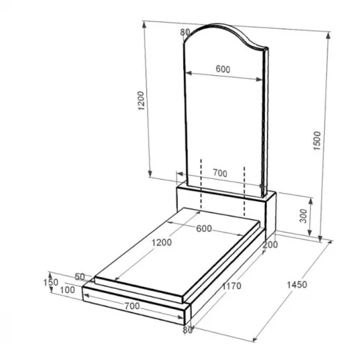 Размеры Гранитный памятник высотой 150 см одинарный из черного гранита Коростышев с волной резной к12-kor-npf-120-60-08-011