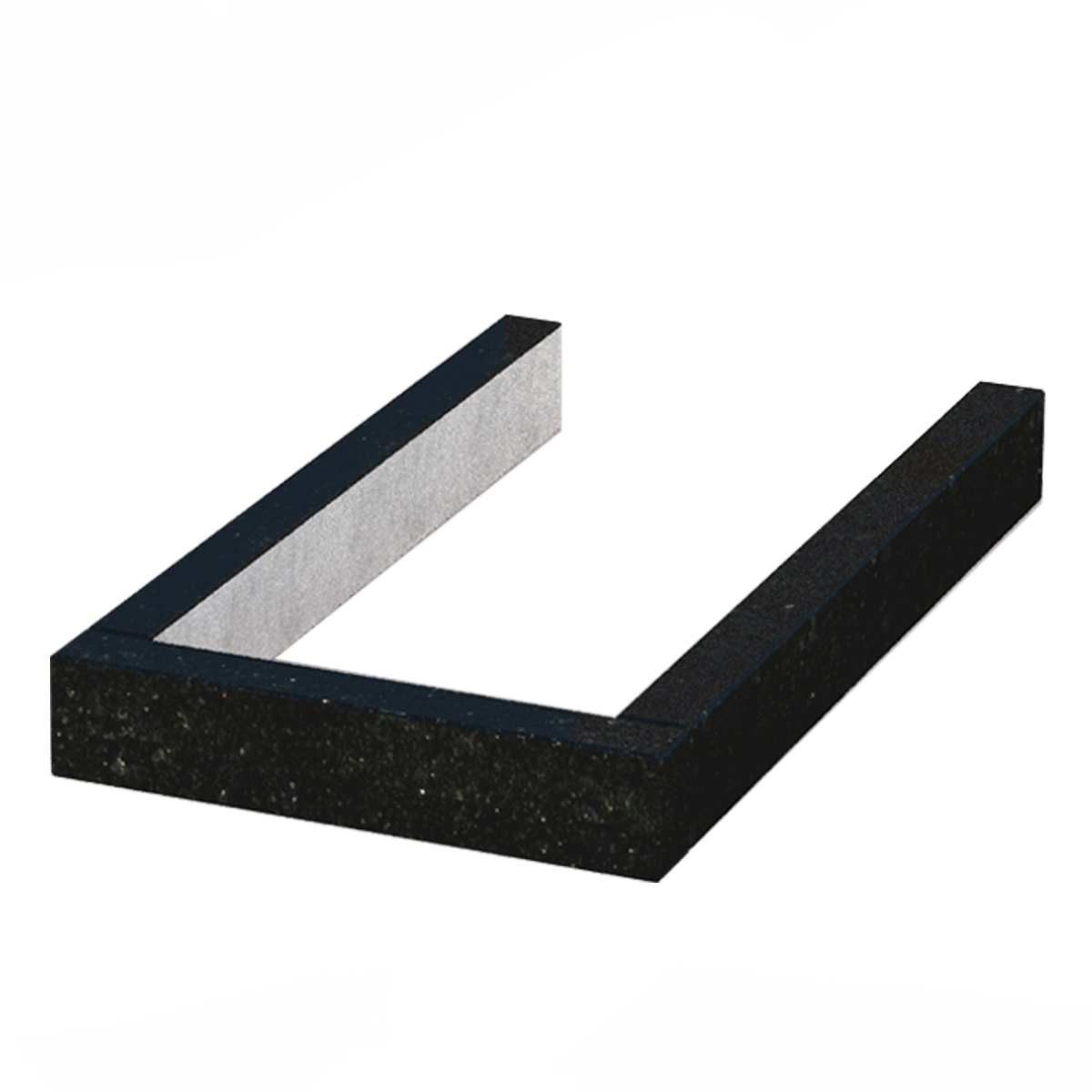 Основне Квітник на могилу виробництво Україна 850x500x100 з граніту серія Базіс з полірованими фасками Коростишівського кар'єру cv-kor-pf-850-500-Bazys