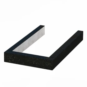 Квітник на могилу виробництво Україна 850x500x100 з граніту серія Базіс з полірованими фасками Коростишівського кар'єру cv-kor-pf-850-500-Bazys