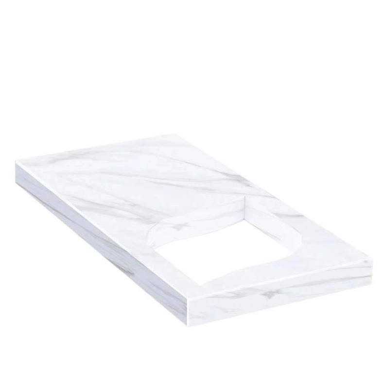 Основное Надгробная плита белого цвета 1200x600x50 из мрамора Волокас с полированными фасками серия Лист левая pl-vol-pf-pt-120-60-05-LISTOK-l